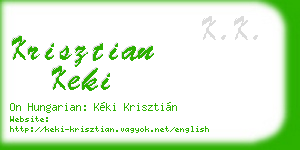krisztian keki business card