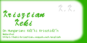 krisztian keki business card